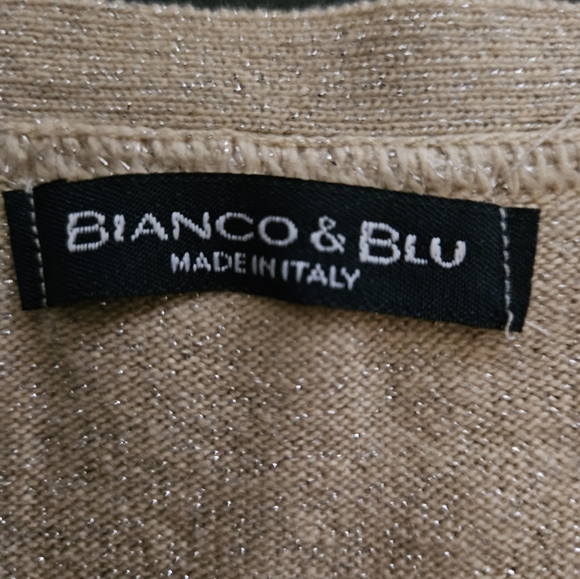 Women's Tan Cardigan Sweater - Picture 6 of 9